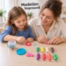 Set plastilină colorată cu 10 bucăți și formă