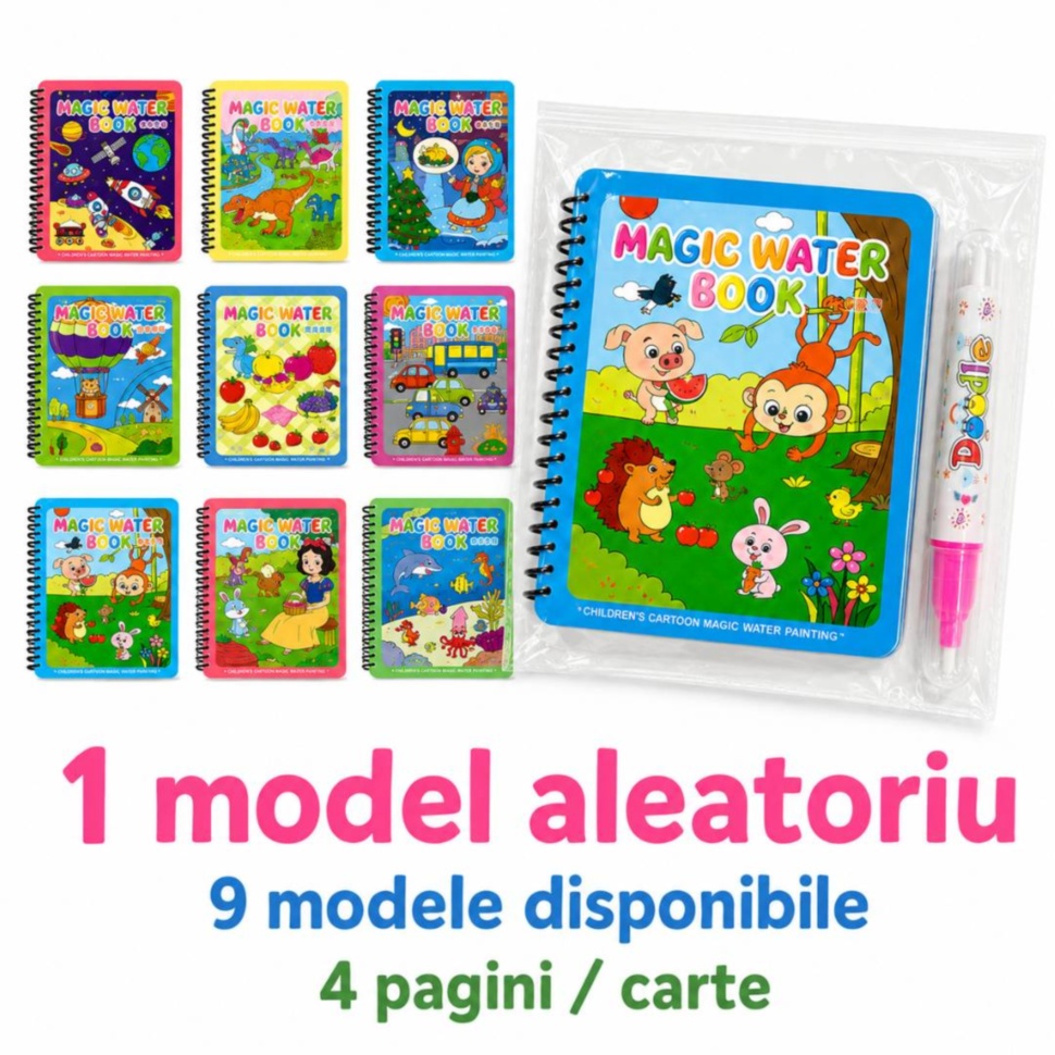 Modele disponibile pentru cartea Magic Water Book livrată aleatoriu