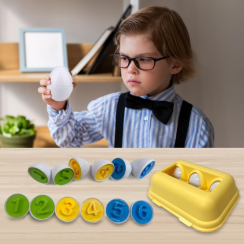 Set educativ de ouă potrivite cu cifre de la 7 la 12