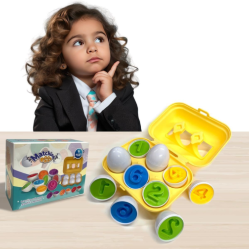 Set educativ de ouă potrivite cu cifre de la 7 la 12
