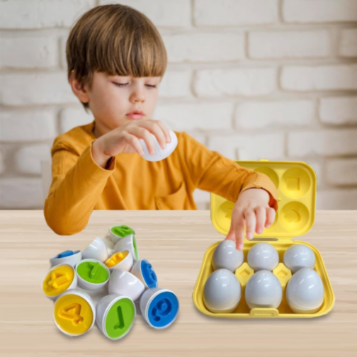 Set educativ de ouă potrivite cu cifre de la 7 la 12