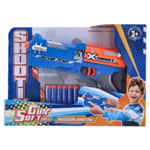 Pistol de Jucărie cu Proiectile Moi X-Shoot - Precizie și Distracție pentru Copii