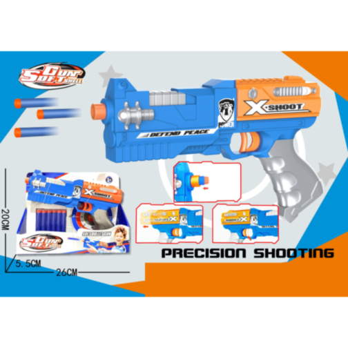 Pistol de Jucărie cu Proiectile Moi X-Shoot - Precizie și Distracție pentru Copii