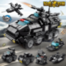 Set de Construcție SWAT 6 în 1 cu Vehicule și Centru de Comandă – 371 Piese