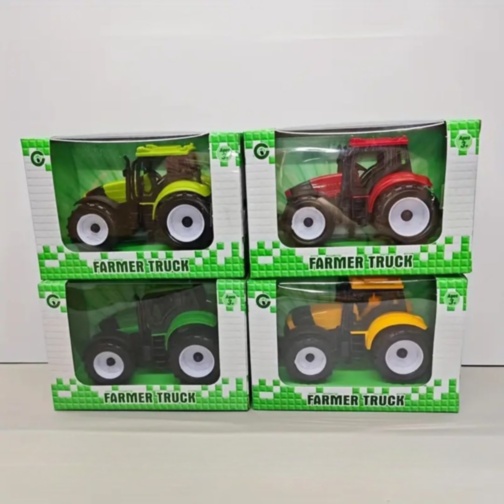 1buc. Tractor cu inerție pentru copii, roți mari, model fermă (culoare aleatorie)