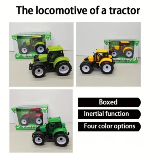 1buc. Tractor cu inerție pentru copii, roți mari, model fermă (culoare aleatorie)