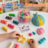 Set plastilină copii cu 12 culori și 2 forme