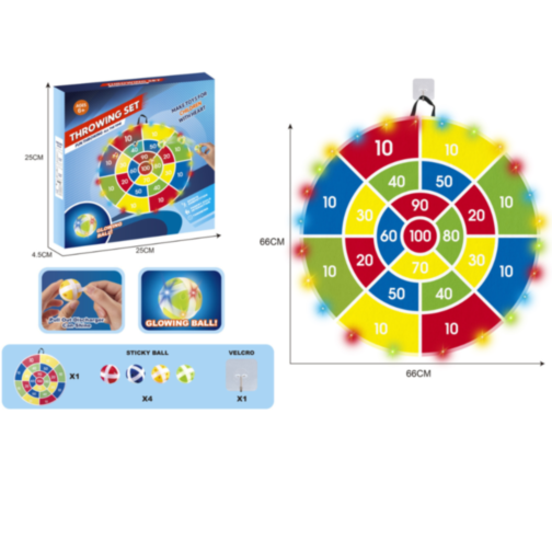 Set Darts cu Lumină și Bile Lipicioase – Throwing Set