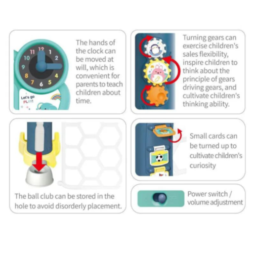 Set sportiv 3 în 1 pentru copii mici - Baschet, Fotbal și Golf 