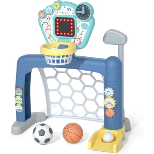 Set sportiv 3 în 1 pentru copii mici - Baschet, Fotbal și Golf 