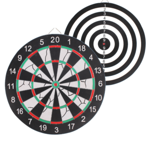 Set Darts Cu Două Fețe și 6 Săgeți Metalice