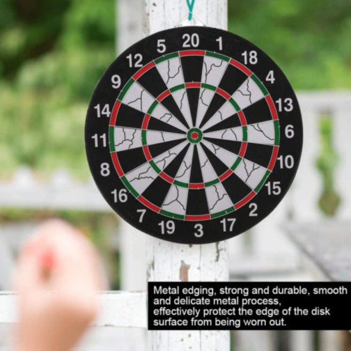 Set Darts Cu Două Fețe și 6 Săgeți Metalice