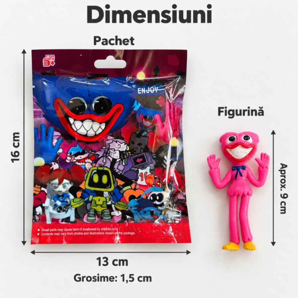 Dimensiunile plicului: 16 × 13 × 1,5 cm; înălțimea figurinei este de aproximativ 9 cm