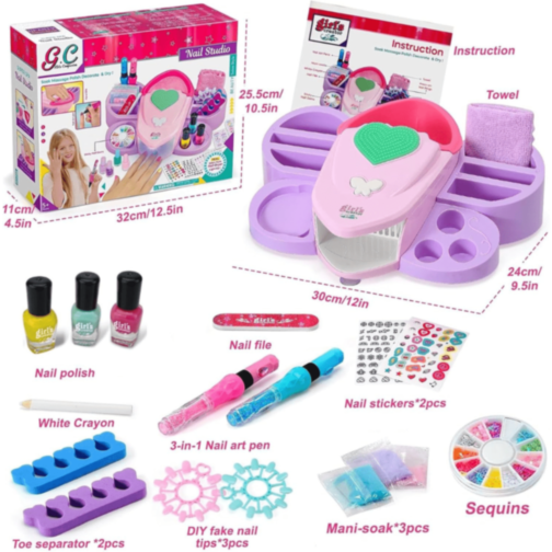 Set Manichiură și Pedichiură pentru Fetițe cu Accesorii