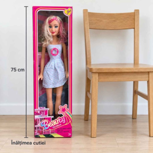Păpușă mare muzicală de 70 cm cu păr blond