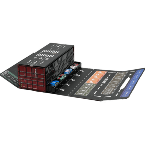 Set 48 Mașinuțe Metalice în Cutie Container Cadou 