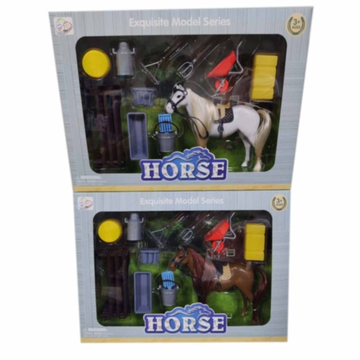 Grajdul Școala de Hipism cu Căluț și Accesorii de Îngrijire