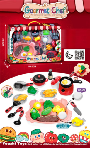 Set Vase de Gătit, Ustensile de Bucătărie și Produse Alimentare