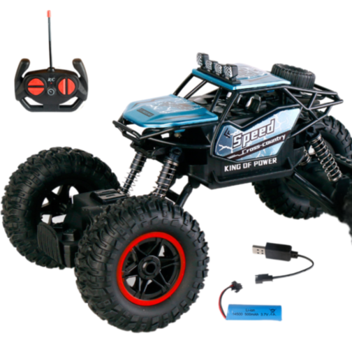 Mașinuță Rock Crawler Off-Road cu Telecomandă, Suspensie și Roți de Mari Dimensiuni