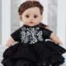 Păpușă Reborn Interactivă cu Corp Moale și Rochie Elegantă – 35 cm