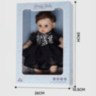 Păpușă Reborn Interactivă cu Corp Moale și Rochie Elegantă – 35 cm