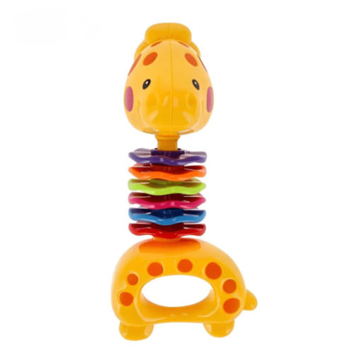 Jucărie Zornăitoare Girafă Colorată pentru Bebeluși