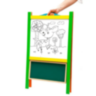 Tablă Educațională Dublă din Lemn | Suprafață Magnetică și Neagră pentru Creta  
