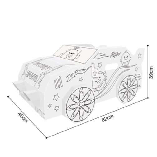Mașină din carton pentru colorat și joacă