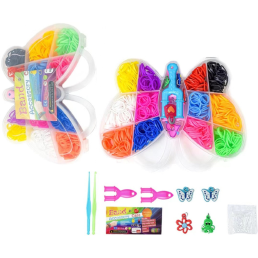 Set de Brățări Elastice DIY în Formă de Fluture