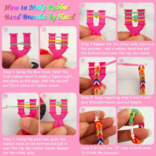 Set de Brățări Elastice DIY în Formă de Fluture