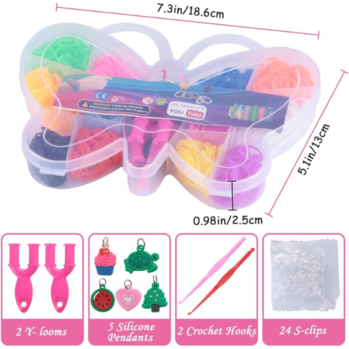 Set de Brățări Elastice DIY în Formă de Fluture