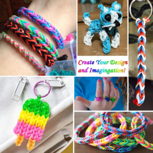 Set de Brățări Elastice DIY în Formă de Fluture