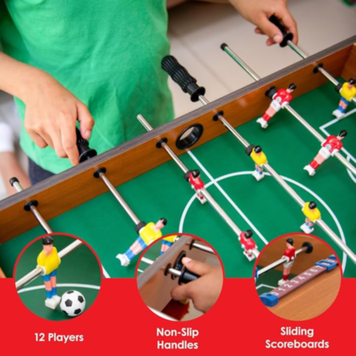 Fotbal de Masă pentru Copii și Familie - Design Compact și Ușor de Utilizat