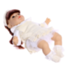 Păpușă Reborn cu Corp Moale și Ținută Călduroasă Crem – 35 cm