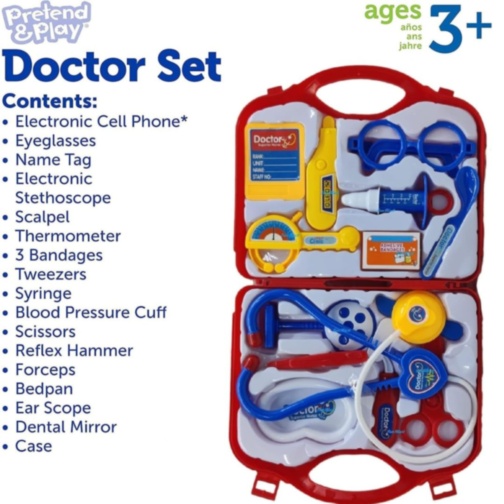 Set Doctor Copii cu Valiză și Accesorii Medicale (culoare aleatorie)
