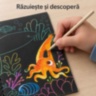Cărticică creativă de răzuit cu 4 pagini și bețișor