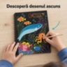 Cărticică creativă de răzuit cu 4 pagini și bețișor