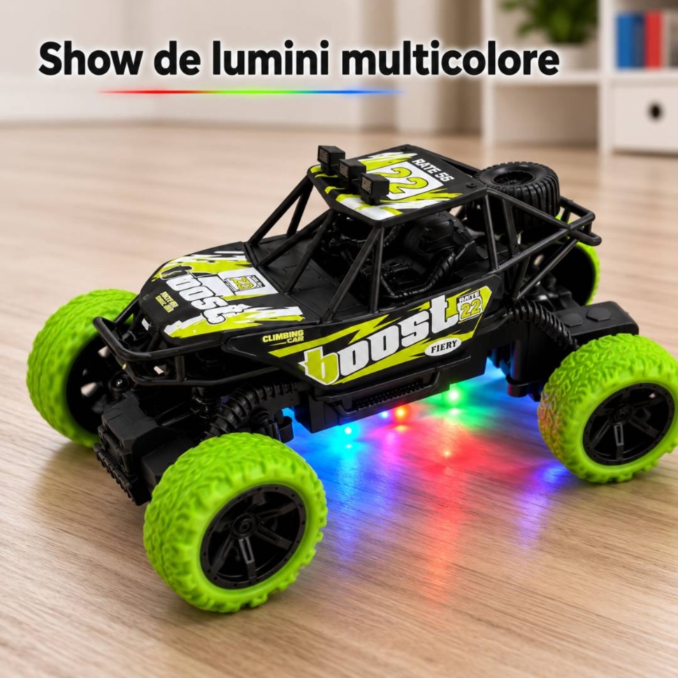 Lumini multicolore aprinse sub mașina off-road cu telecomandă