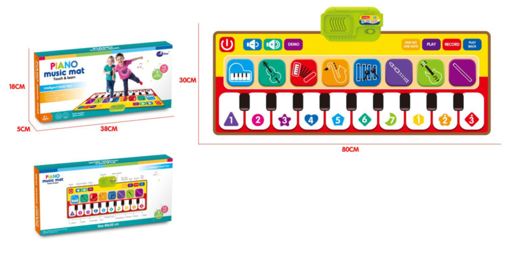 Covor Muzical XXL Pian Gigant 80X30cm