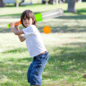 Set baseball cu bâtă și mingi colorate pentru copii