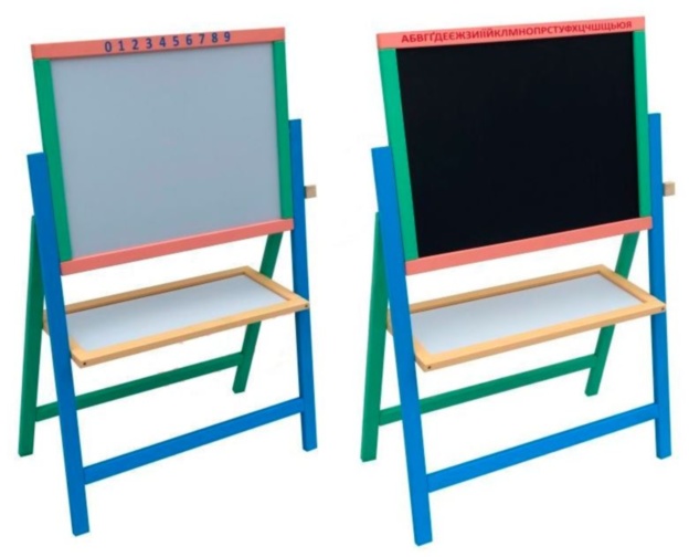 Tablă Magnetică de Lemn cu 2 Fețe de Scris și Desenat 