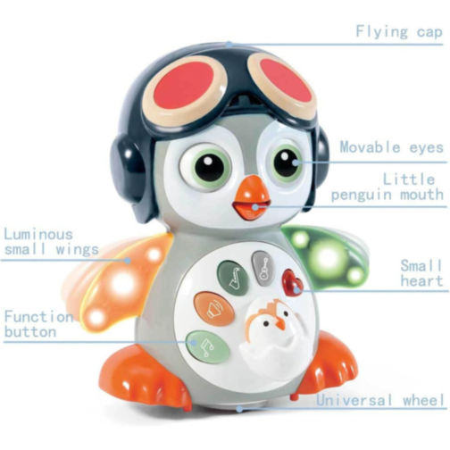 Pinguin Dansator cu Lumini și Sunete – Jucărie Interactivă
