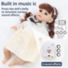 Păpușă Reborn cu Rochie Dantelată și Fundiță Elegantă – 36 cm