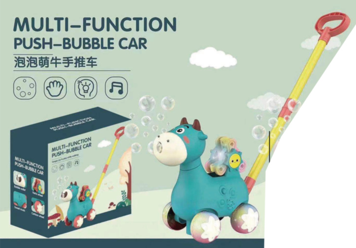 Văcuța Muzicală pe Băț care Face Baloane de Săpun