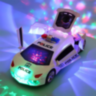 Mașinuță de Poliție cu Lumini, Sunete și Transformare Robot 