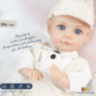 Păpușă Reborn Băiețel cu Corp Moale și Ținută Tricotată – 35 cm