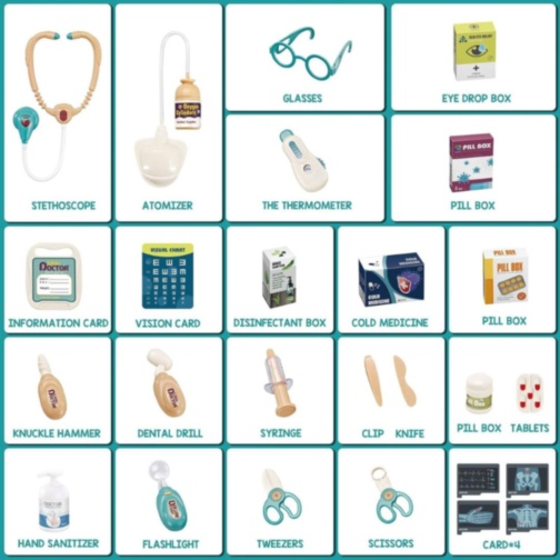 Cărucior Medical cu Accesorii Doctor și Monitor