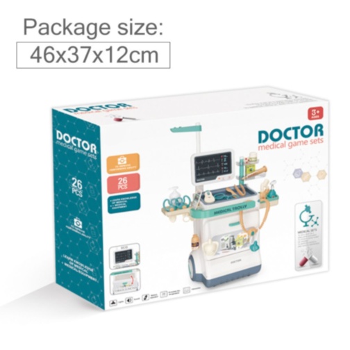 Cărucior Medical cu Accesorii Doctor și Monitor