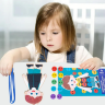 Jucărie Montessori din Lemn – Îmbrăcare și Încheiere Nasturi