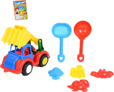 Camion cu 6 Accesorii de Nisip, 27cm | image